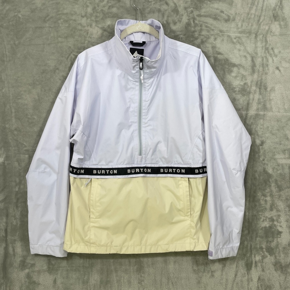 Burton Women's Small Melter Anorak 1/2 Zip Lightweight Lilac Beige Flawed! Read!